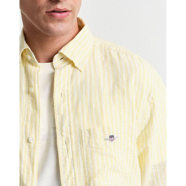 Product GANT LS REG COTTON LINEN STRIPE SHIRT base image