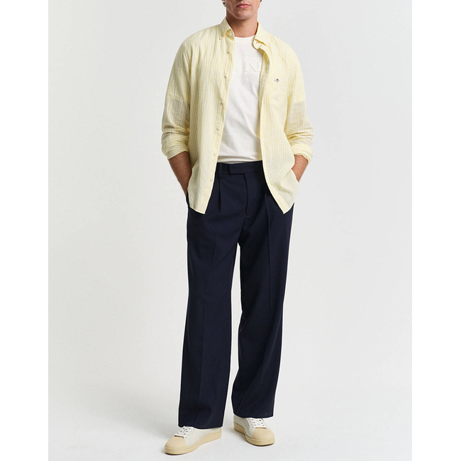 Product GANT LS REG COTTON LINEN STRIPE SHIRT base image