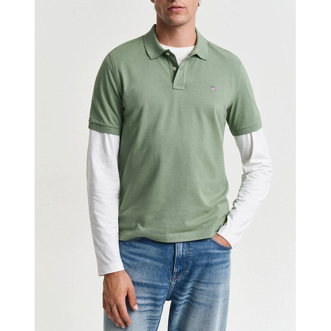 Product GANT ΜΠΛΟΥΖΑ ΚΜ REG SHIELD SS PIQUE POLO base image