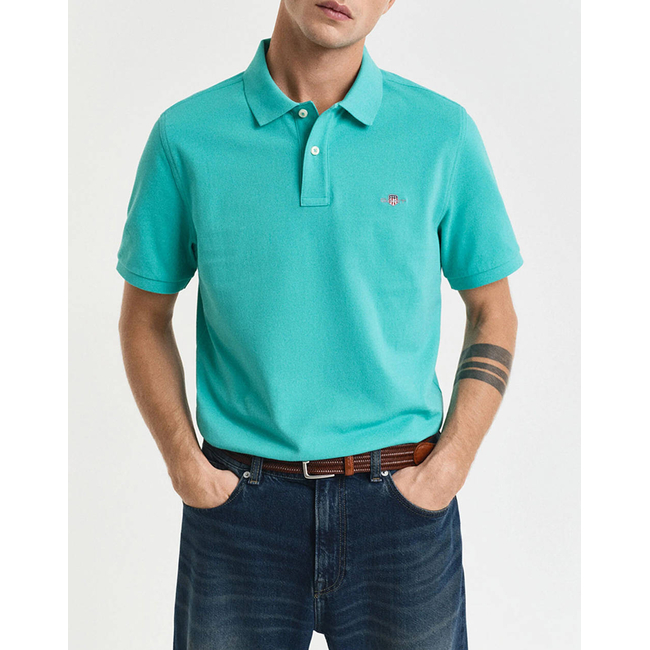 Product GANT ΜΠΛΟΥΖΑ ΚΜ REG SHIELD SS PIQUE POLO base image