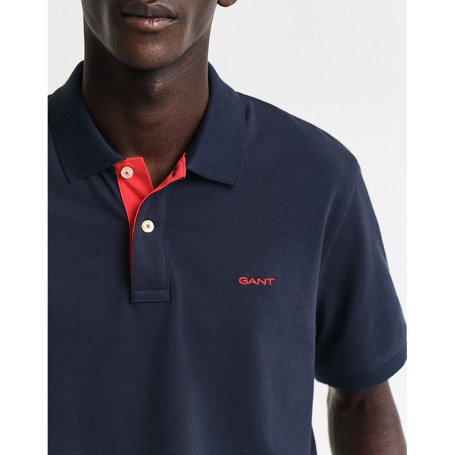 Product GANT KM REG CONTRAST PIQUE SS POLO T-SHIRT base image