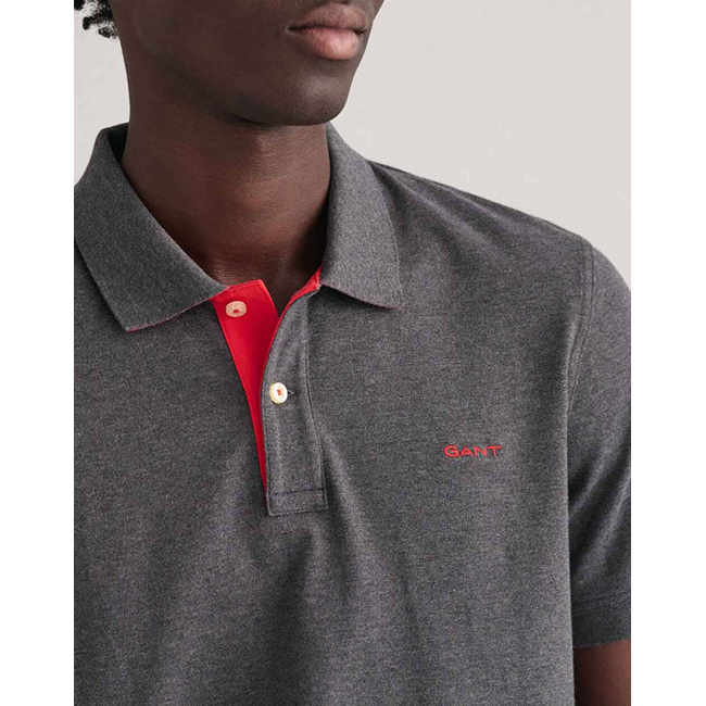 Product GANT ΜΠΛΟΥΖΑ ΚΜ REG CONTRAST PIQUE SS POLO base image