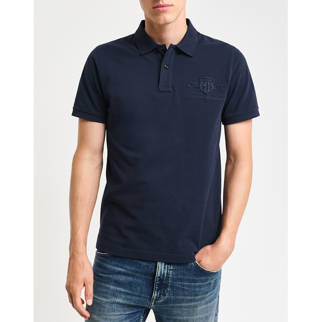Product GANT REG TONAL SHIELD SS POLO base image
