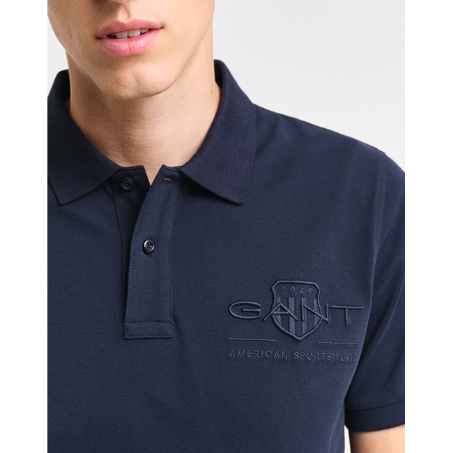 Product GANT REG TONAL SHIELD SS POLO base image