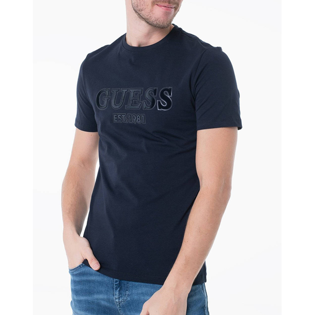 Product GUESS SS CN SPRAYED FLOCK LOGO TEE ΜΠΛΟΥΖΑ ΑΝΔΡΙΚΟ base image