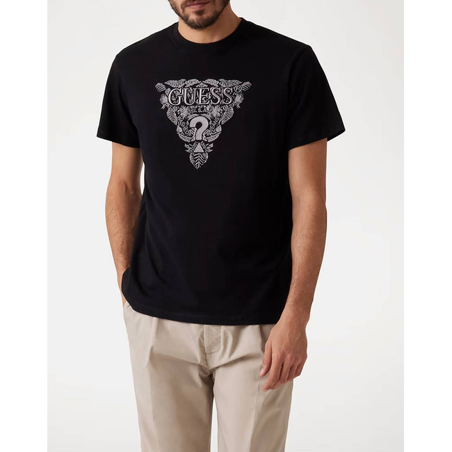 Product GUESS SS CN FLOWER EMBRO TEE MEN'S T-SHIRT base image