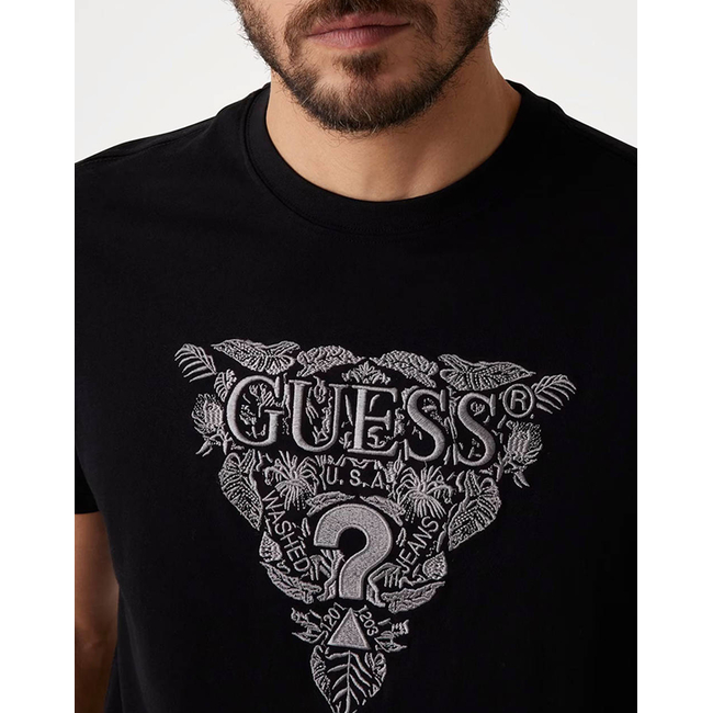 Product GUESS SS CN FLOWER EMBRO TEE MEN'S T-SHIRT base image