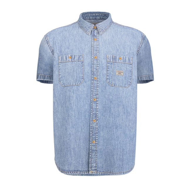 Product GUESS JEANS GJ REGULAR SS DENIM - ECO ORG CO 7074 RG INDIGO ΠΟΥΚΑΜΙΣΟ ΑΝΔΡΙΚΟ base image