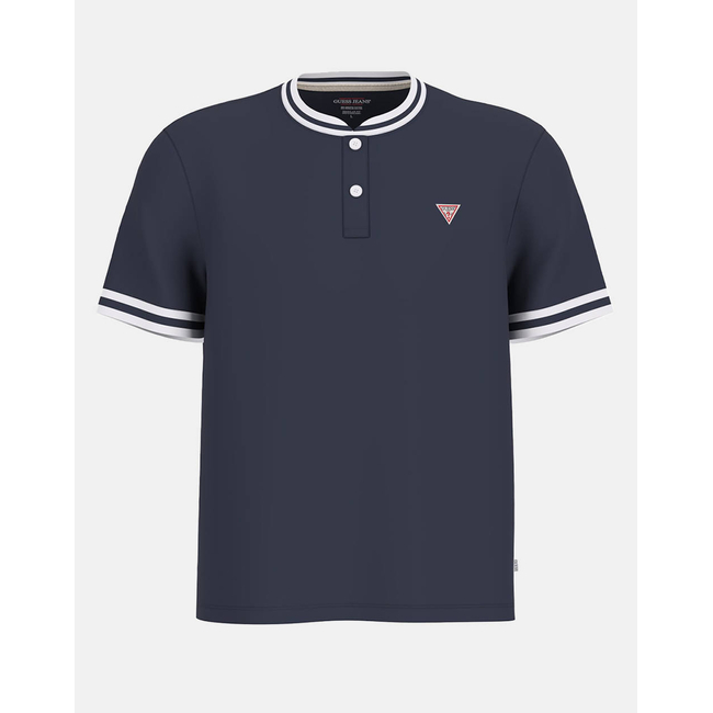 Product GUESS JEANS GJ SS CN REG  HENLEY - ORGANIC CO SLUB JERSEY ΜΠΛΟΥΖΑ ΑΝΔΡΙΚΟ base image