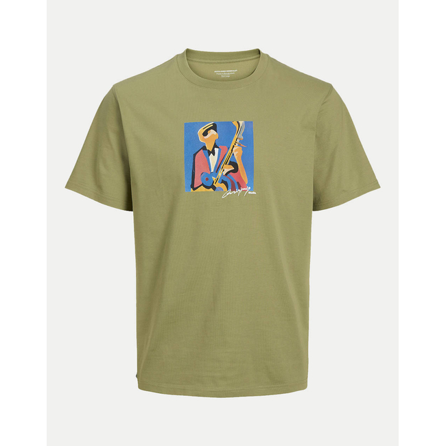 Product JACK&JONES JORMANCHESTER CUBISM  FRONT TEE SS CN base image