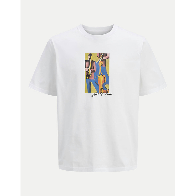 Product JACK&JONES JORMANCHESTER CUBISM  FRONT TEE SS CN base image