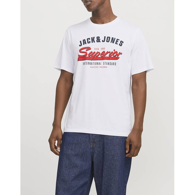 Product JACK&JONES JJELOGO TEE SS O-NECK 2 COL SS25 SN base image