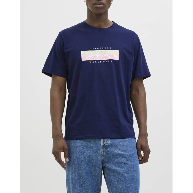 Product JACK&JONES JORFREDERIKSBERG BOX SCRIPT TEE SS CN LN base image