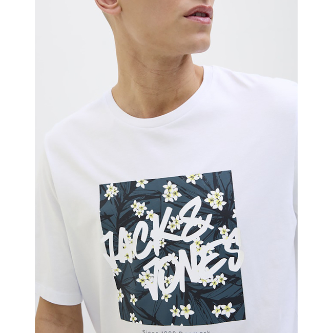 Product JACK&JONES JJHAWAII SHAPE TEE SS CREW NECK LN base image