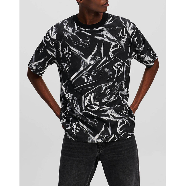 Product KARL LAGERFELD KLJ RELAXED SS AOP TEE base image