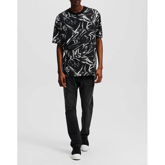 Product KARL LAGERFELD KLJ RELAXED SS AOP TEE base image