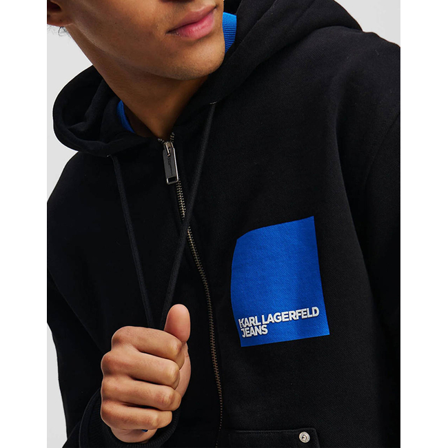 Product KARL LAGERFELD KLJ REG BOX LOGO ZIP HOODIE base image
