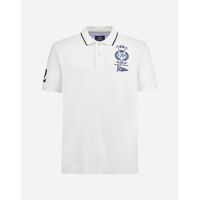 Product LA MARTINA MEN'S POLO SHIRT SEMI PIQUET STRETCH base image
