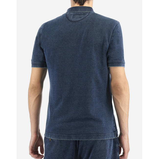 Product LA MARTINA POLO SHIRT SS MAN S/S POLO INDIGO PIQUET base image