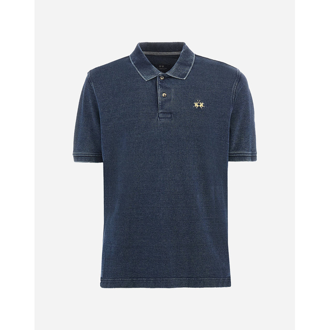 Product LA MARTINA POLO SHIRT SS MAN S/S POLO INDIGO PIQUET base image