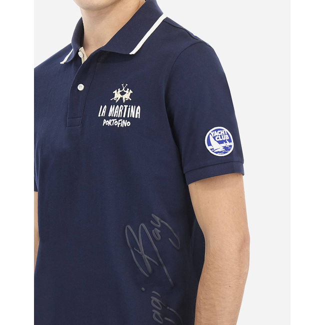 Product LA MARTINA POLO SHIRT SS MAN POLO SEMI 30/1 COTTON PIQU base image