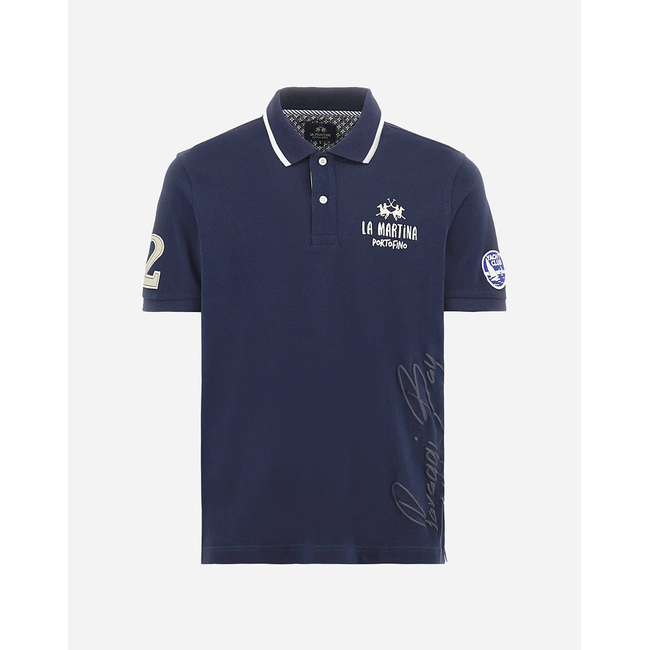 Product LA MARTINA POLO SHIRT SS MAN POLO SEMI 30/1 COTTON PIQU base image