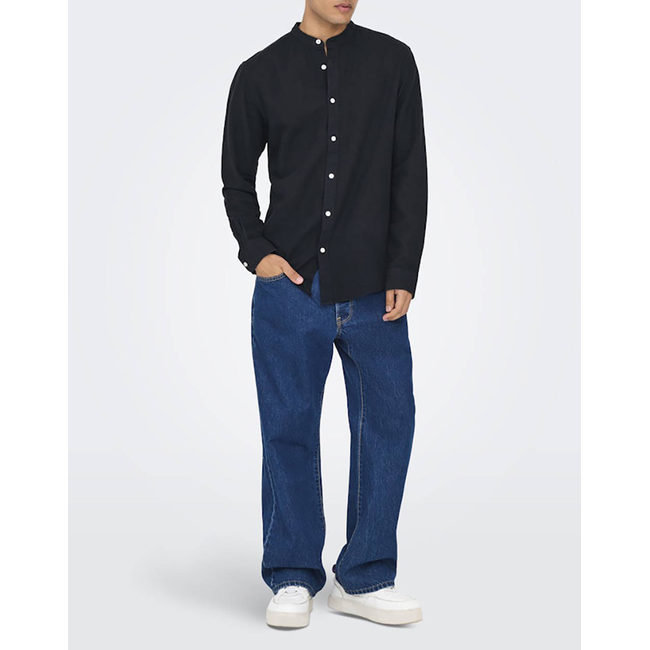 Product ONLY&SONS ONSCAIDEN LIFE LS SOLID LINEN MAO NOOS base image
