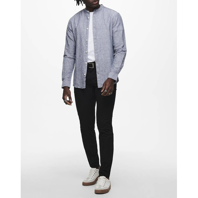 Product ONLY&SONS ONSCAIDEN LIFE LS SOLID LINEN MAO NOOS base image