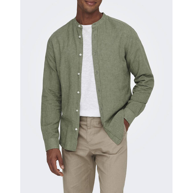 Product ONLY&SONS ONSCAIDEN LIFE LS SOLID LINEN MAO NOOS base image