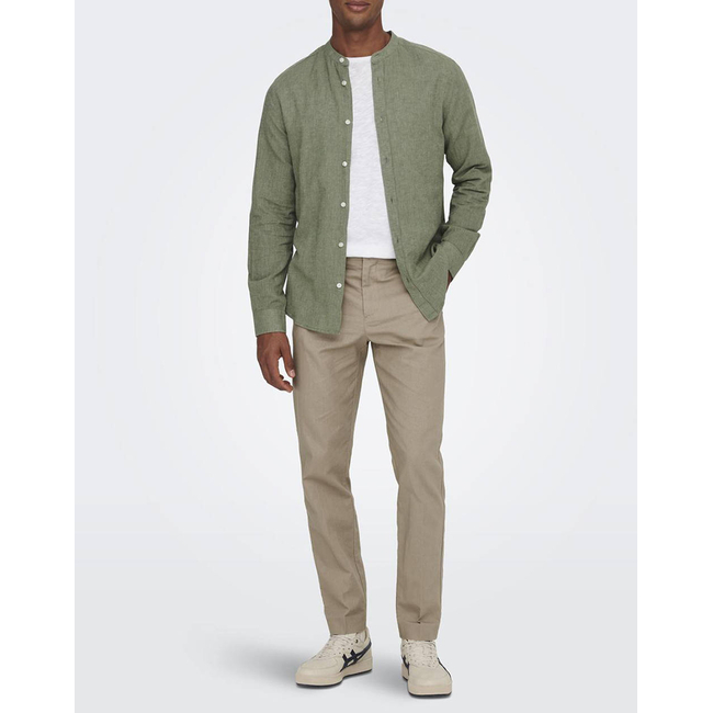 Product ONLY&SONS ONSCAIDEN LIFE LS SOLID LINEN MAO NOOS base image