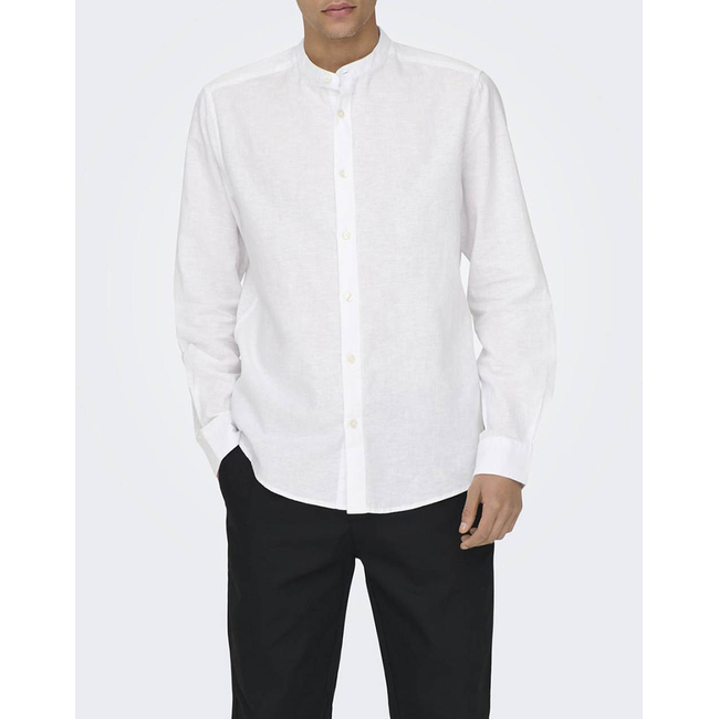 Product ONLY&SONS ONSCAIDEN LIFE LS SOLID LINEN MAO NOOS base image