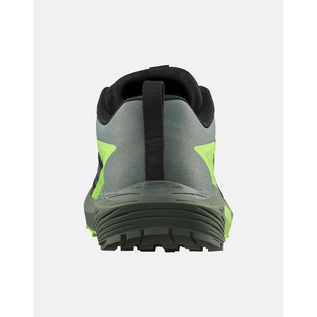 Product SALOMON TRAIL RUNNING - SENSE SENSE RIDE 5 BLACK / LAUREL WREATH / GREEN GECKO MEN'S SHOES base image