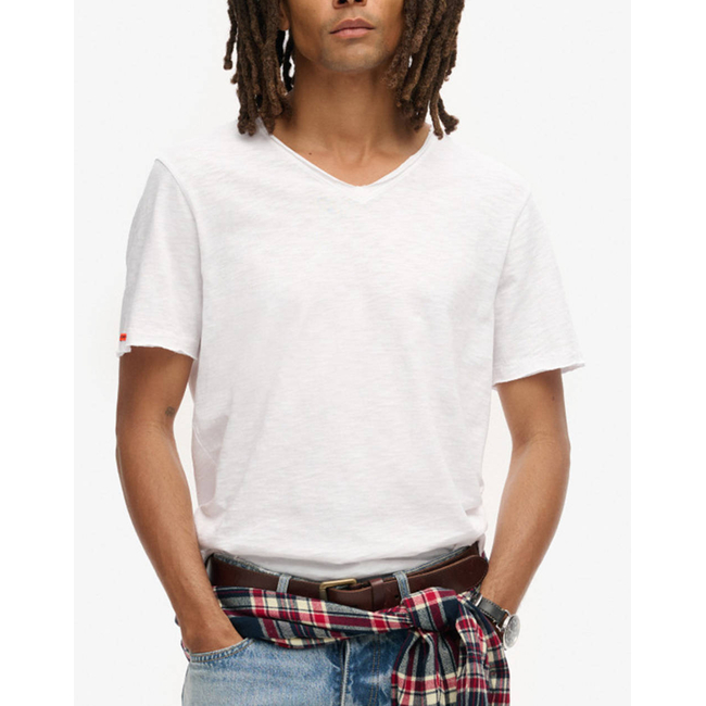 Product SUPERDRY D3 STUD RAW EDGE SLUB V T SHIRT MEN base image