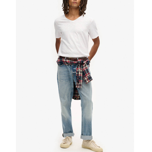 Product SUPERDRY D3 STUD RAW EDGE SLUB V T SHIRT MEN base image