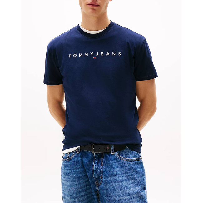 Product TOMMY JEANS TJM REG LINEAR LOGO TEE EXT base image