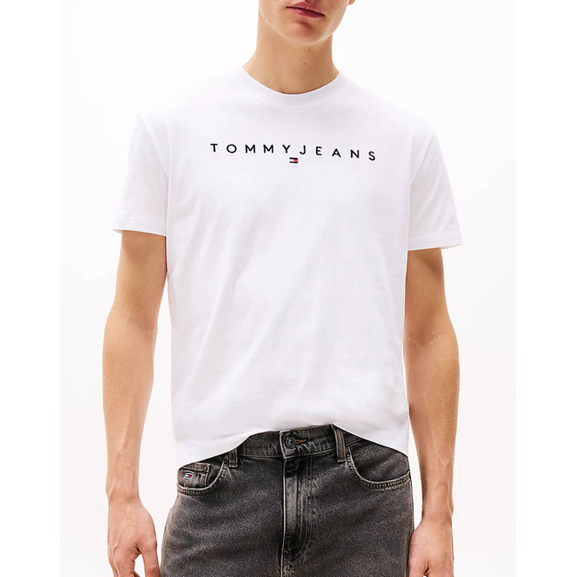 Product TOMMY JEANS TJM REG LINEAR LOGO TEE EXT base image