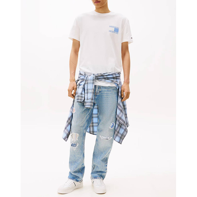 Product TOMMY JEANS TJM REG PAISLEY FLAG TEE EXT base image