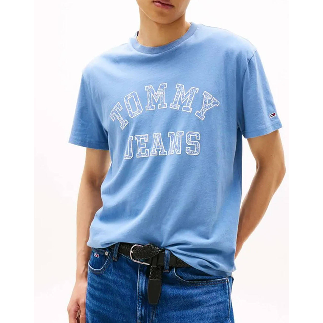 Product TOMMY JEANS TJM REG PAISLEY COLLEGE TEE EXT base image