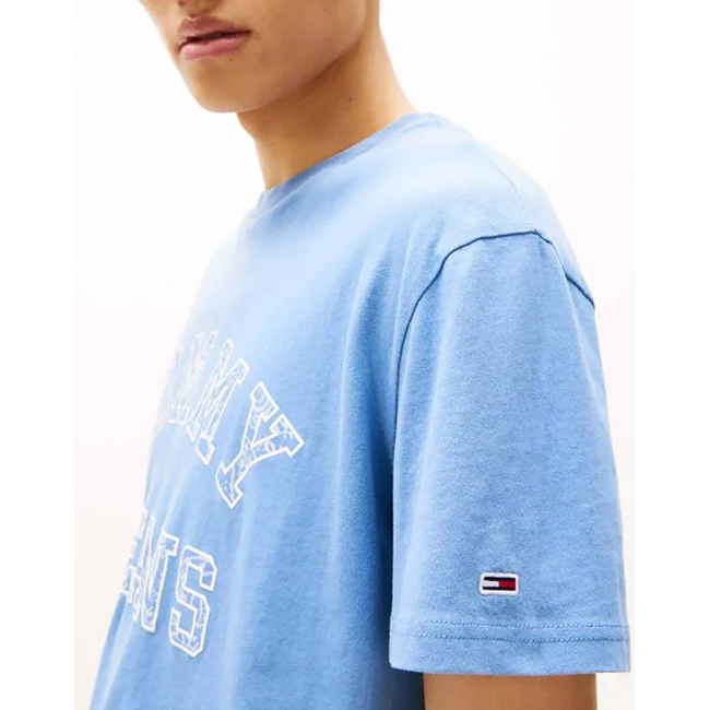 Product TOMMY JEANS TJM REG PAISLEY COLLEGE TEE EXT base image