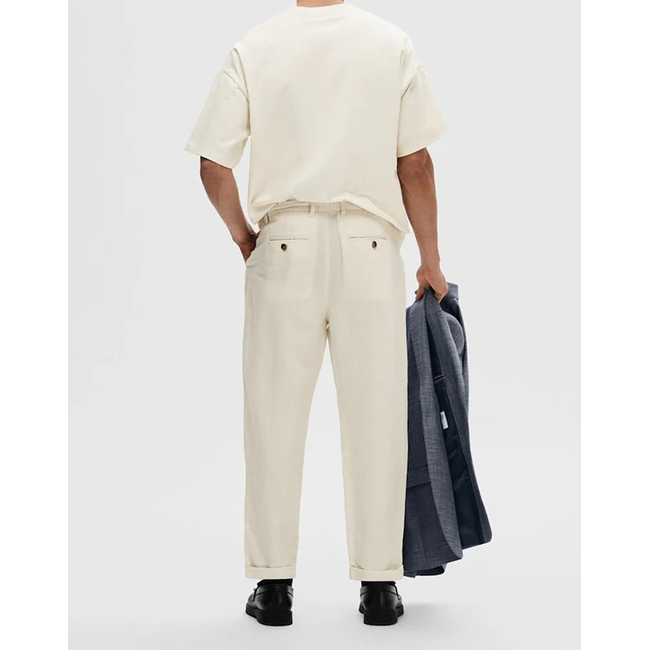 Product SELECTED SLH180-RELAXED CROP RON LINEN BLEND PANT base image