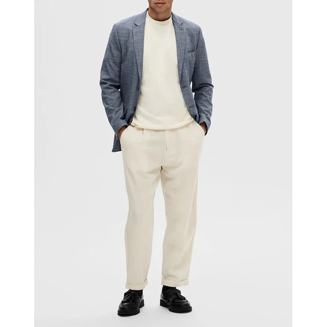 Product SELECTED SLH180-RELAXED CROP RON LINEN BLEND PANT base image