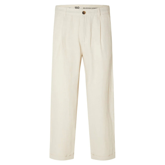 Product SELECTED SLH180-RELAXED CROP RON LINEN BLEND PANT base image