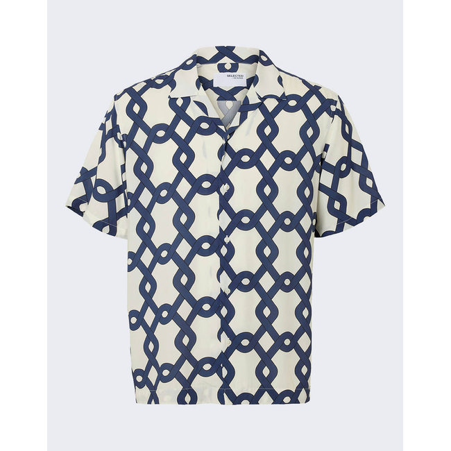 Product SELECTED SLHRELAX-VERO SHIRT SS AOP base image