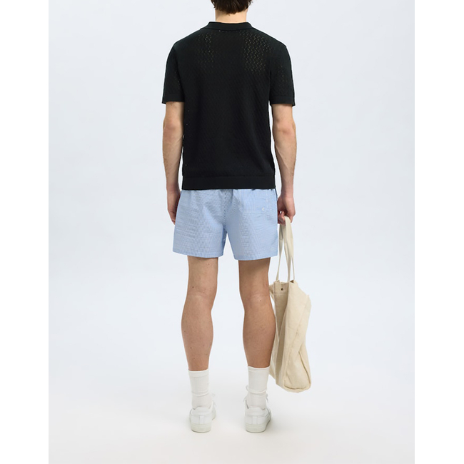 Product SELECTED SLHLINO SS KNIT CROCHET OPEN POLO base image