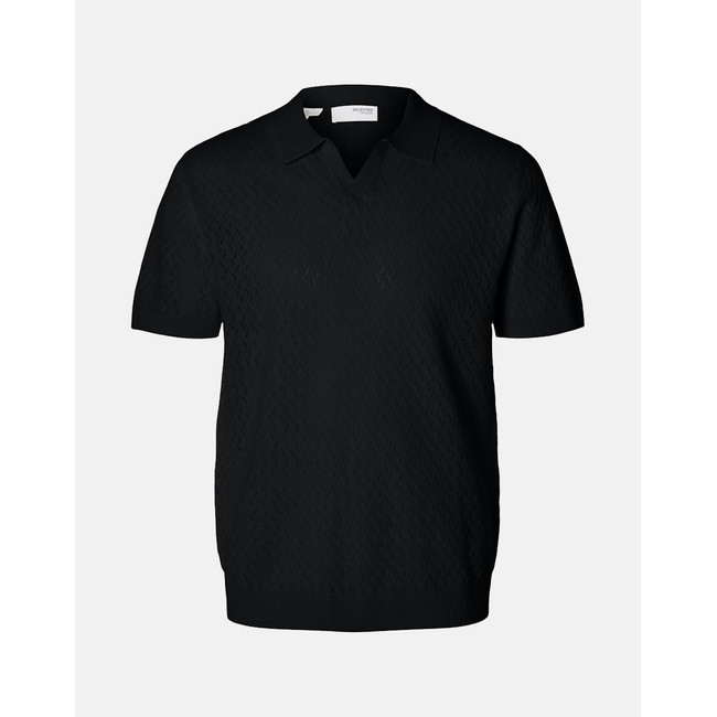 Product SELECTED SLHLINO SS KNIT CROCHET OPEN POLO base image