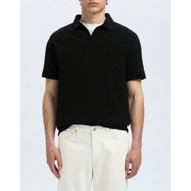 Product SELECTED SLHBLAKE SPLITNECK SS POLO base image