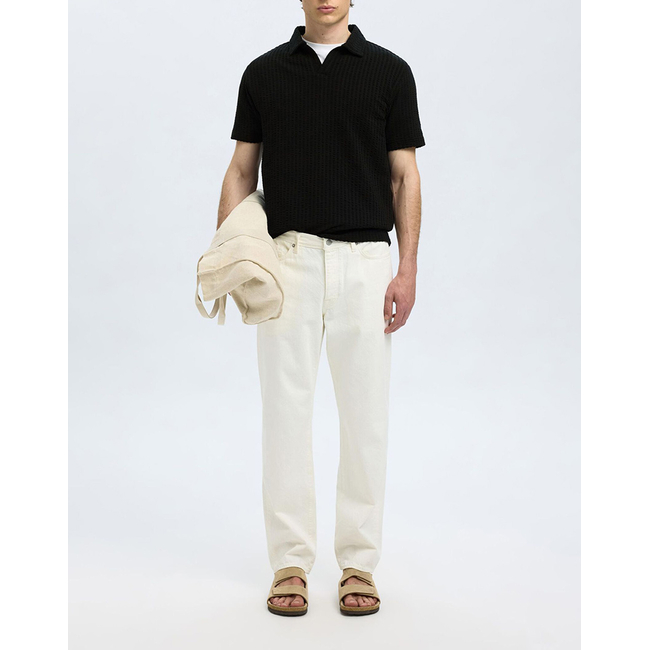 Product SELECTED SLHBLAKE SPLITNECK SS POLO base image