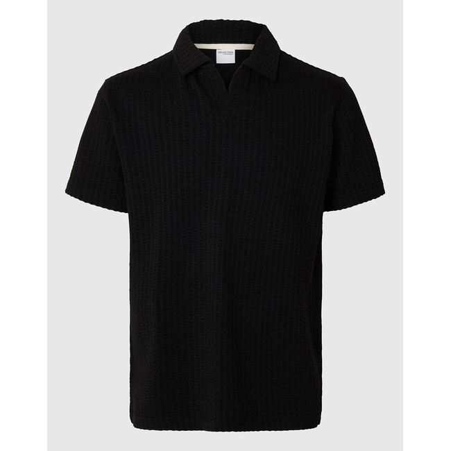 Product SELECTED SLHBLAKE SPLITNECK SS POLO base image
