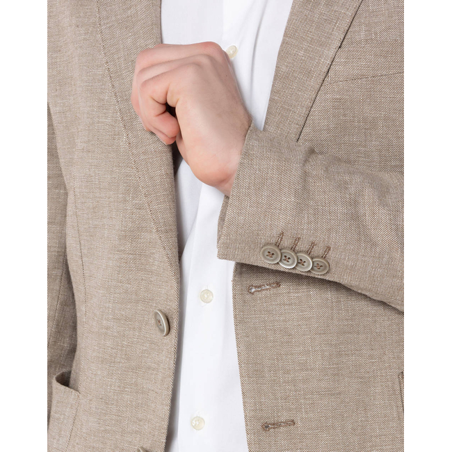 Product THE BOSTONIANS COTTON LINEN REGULAR FIT JACKET base image