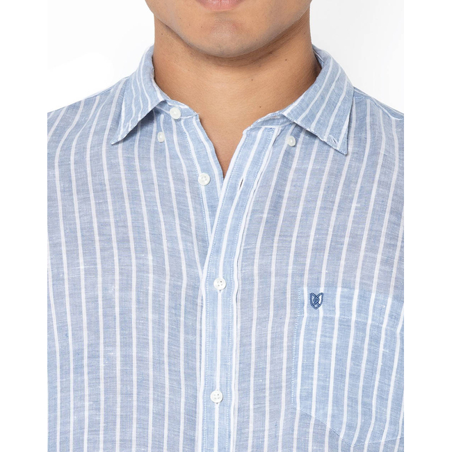 Product THE BOSTONIANS  ΠΟΥΚΑΜΙΣΟ ACORN ΛΙΝΟ REGULAR FIT Stripe LINEN Button-down Regular Fit base image